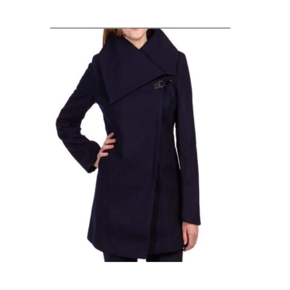 Sam Edelman Kit Asymmetrical Wool Blend Coat Size Small - Picture 14 of 14